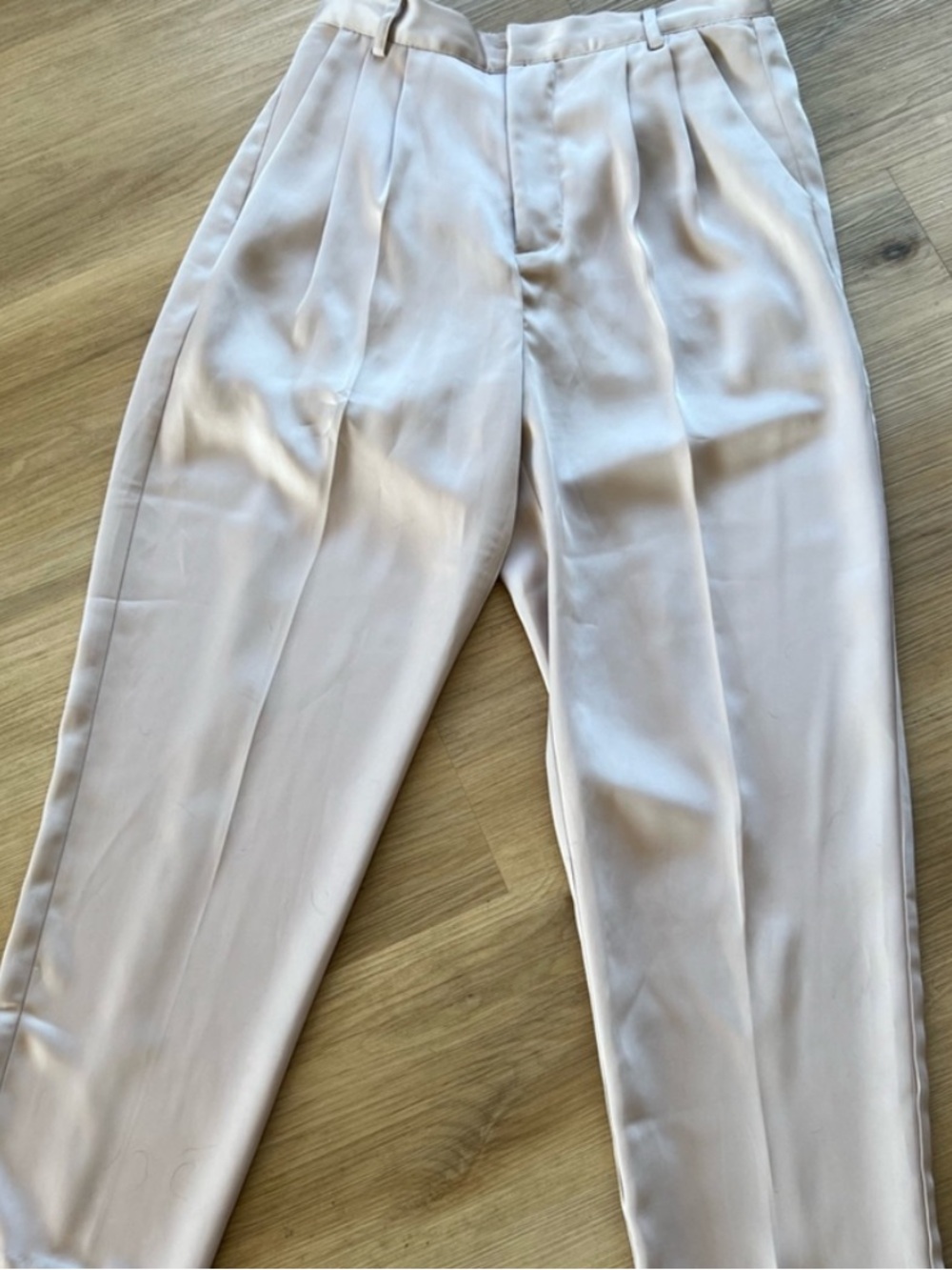 Jason Wu Satin Cropped Pale Pink Pants • S